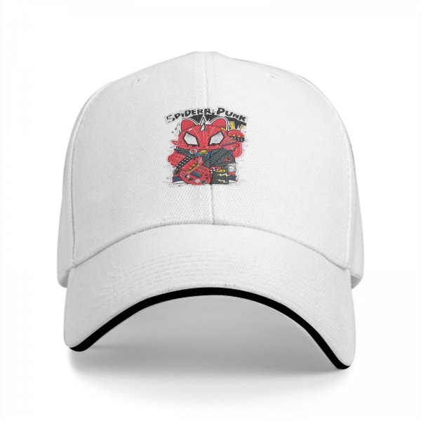 Black baseball cap with Spider-Punk cat graphic design