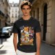 Olive T-Shirt With Cute Sushi Cat Stack Graphic Print