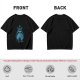 Olive Green T-Shirt With Blue Totoro Inspired Graphic Print
