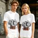 Olive T-Shirt With Cartoon Characters And 'CLUB' Graphic Print