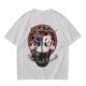 Olive t-shirt with retro cartoon raccoon and dog trash can print
