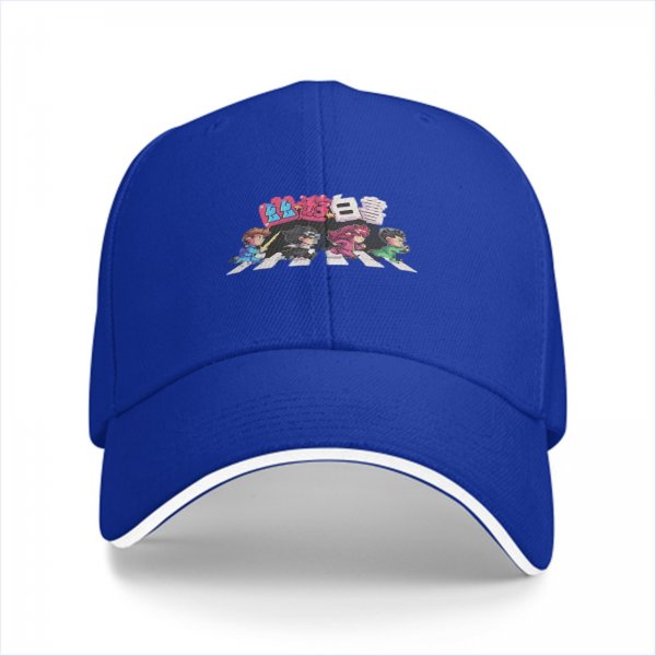 Black baseball cap with Yu Yu Hakusho anime character crosswalk art