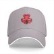 Black Baseball Cap With Red Anime Character Graphic Print