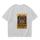 Olive Graphic T-Shirt With 'Caution May Bite Before Caffeine' Angry Cat Print