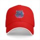 Black Baseball Cap With Neon Blue And Pink Dragon Graphic