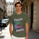 Olive T-Shirt with Fresh Beets DJ Graphic Print