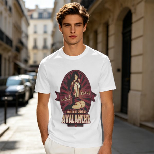 Avalanche Enlist Today Knock Out Shinra Graphic T-Shirt