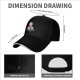 Black Baseball Cap With Mountain Hiker Silhouette Landscape Art