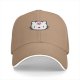 Black Baseball Cap With Pentagram Cat Graphic Design