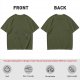 Olive Green Oversized T-Shirt With Subtle Graphic Print