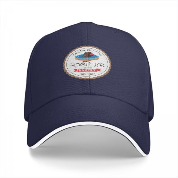Black Baseball Cap With Aperture Bakery Cake Logo Print