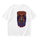 Olive Graphic T-Shirt With Dark Throne Skeleton Art Print
