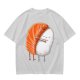 Olive T-shirt with Cute Hugging Salmon Sushi and Rice Print