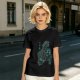 Olive T-shirt with Dark Fantasy Spirit Creature Graphic