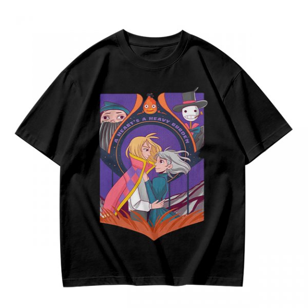 Howl's Moving Castle Characters Graphic Tee for Fans