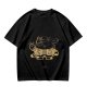 Olive Green T-Shirt With Stylish Cat Graphic Print