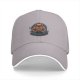 Black baseball cap with muscular pumpkin fitness gym graphic