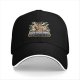 Black baseball cap with Hee Hee Man Master of Pop graphic print