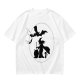 Olive Halloween Witch Silhouette Graphic Short Sleeve T-Shirt