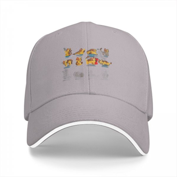 Black baseball cap with playful illustrated cat designs