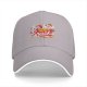 Black baseball cap with I'm here for the snacks graphic print