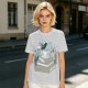 Olive T-Shirt With Stacked Books Teacup Floral Print
