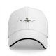 Black baseball cap with shrugging skeleton graphic