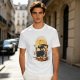 Olive T-Shirt With Dragon Silhouette Full Moon Graphic Print