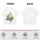 Olive T-shirt with whimsical forest spirit and small animal graphic print