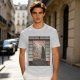 Olive T-Shirt with Japanese Shinto-inspired Window Landscape Print