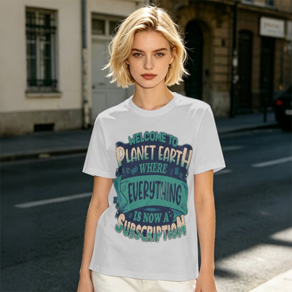 Welcome to Planet Earth Where Everything Is Now A Subscription T-Shirt