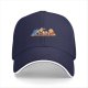 Black Baseball Cap With Winnie The Pooh And Friends Tea Party Print