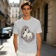 Olive Green T-Shirt with Cute Sleeping Otter Graphic
