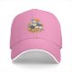 Black baseball cap with cute cats in a box graphic