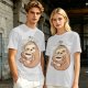 Olive green sloth t-shirt with 'Busy Doing' coffee graphic