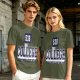 Olive College Graphic T-Shirt with 538 Print Design