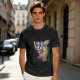 Olive T-shirt with colorful robot transformer graphic print