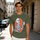 Olive Skeleton Holding Coffee Mug Graphic T-Shirt