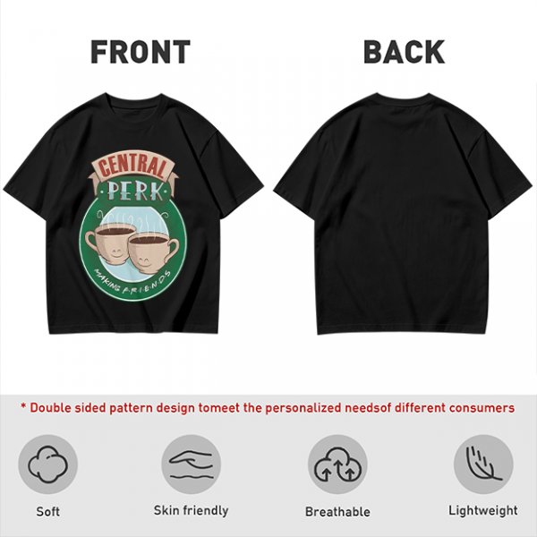 Central Perk Making Friends Coffee Cup Graphic T-Shirt