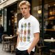 Olive T-Shirt With Cute Animal Teacup Character Print