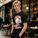 Olive Graphic T-Shirt With Sarcastic Skull Problem Quote
