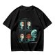 Olive Graphic Tee With Alien Stress Headache Themed Art