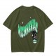 Olive Green Graphic T-Shirt with Wizomania Wizard Print