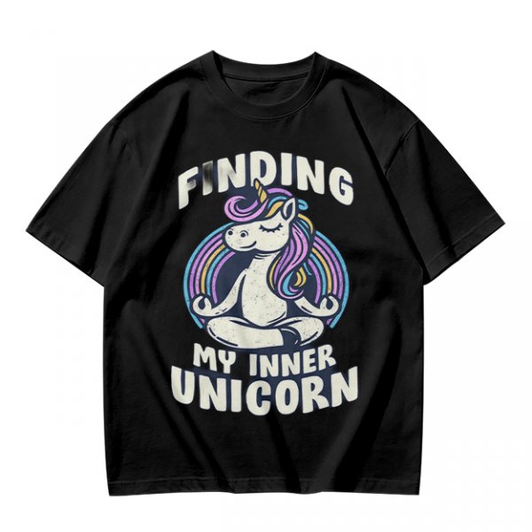 Finding My Inner Unicorn Meditating Graphic T-Shirt