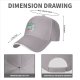 Black Baseball Cap with Cute Cartoon Juice Box Character Print