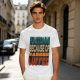 Olive Graphic T-Shirt with 'Functioning Because Of Coffee' Retro Print
