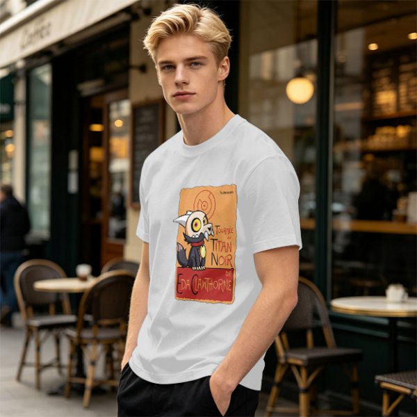 Olive Green T-Shirt with King from The Owl House Titan Noir Print