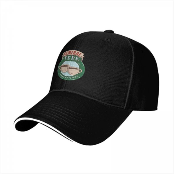 Black baseball cap with Central Perk coffee shop logo