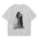 Olive T-Shirt With Dark Grim Reaper And Skull Pile Graphic