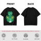 Olive Green T-Shirt With Studio Ghibli Clover Graphic Print